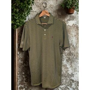 Holderness & Bourne Striped Polo Men’s M Watchung Valley Golf Club Yellow Navy